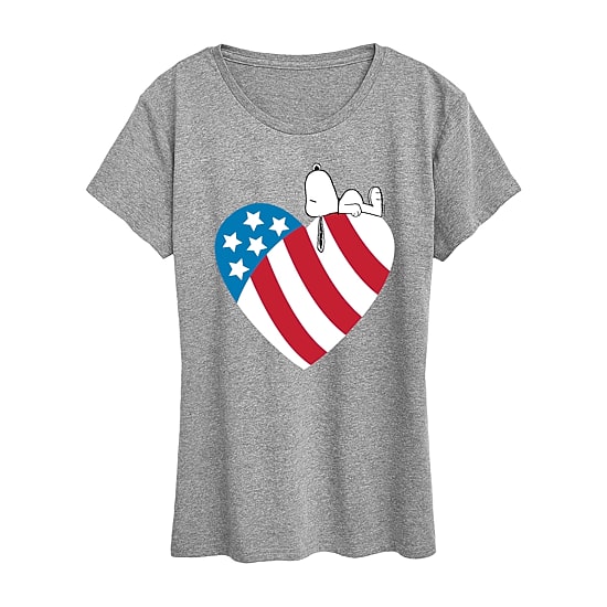 Womens Crew Neck Short Sleeve Regular Fit Peanuts Graphic T-Shirt