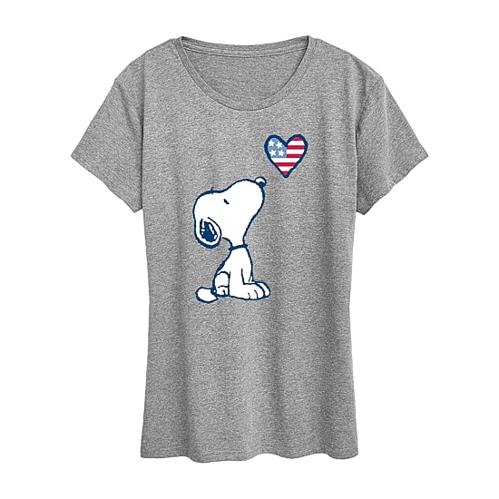 Womens Crew Neck Short Sleeve Regular Fit Peanuts Graphic T-Shirt
