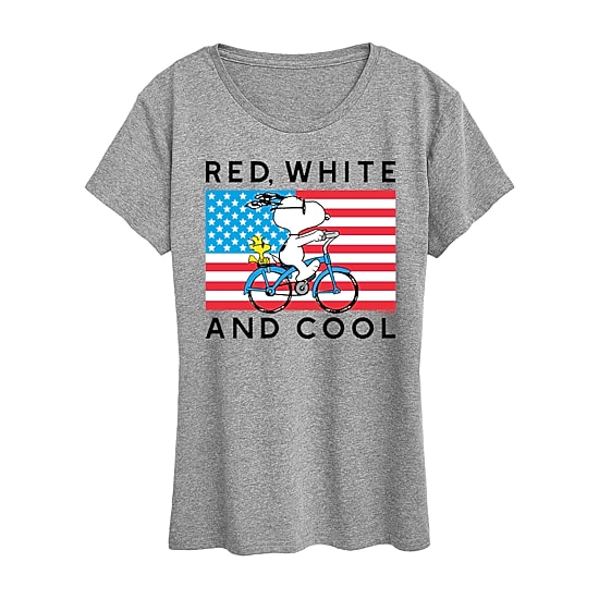 Womens Crew Neck Short Sleeve Regular Fit Peanuts Graphic T-Shirt