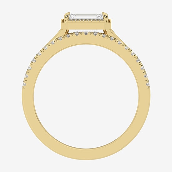 (Si2 / G) Womens 1 1/2 CT. T.W. Lab Grown White Diamond 10K Gold Cocktail Ring