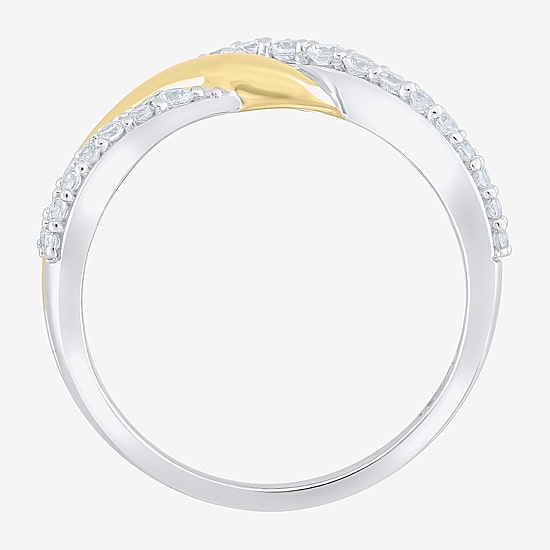 (Si2 / G) Womens 1/2 CT. T.W. Lab Grown White Diamond 10K Gold Cocktail Ring