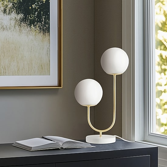 510 Design Zusa 2-Light Globe Metal Table Lamp