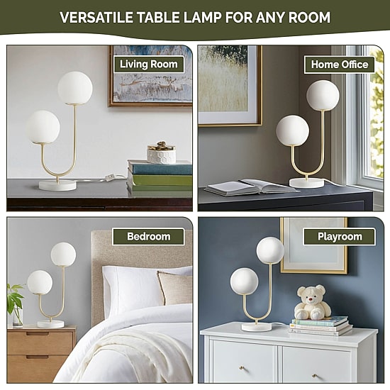 510 Design Zusa 2-Light Globe Metal Table Lamp