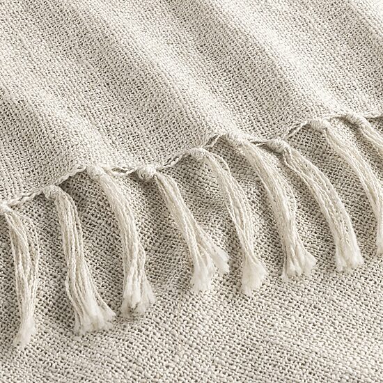 Indigo Road by Egypt Sherrod Olema Loose Weave Tasseled Linen Blend Midweight Throw