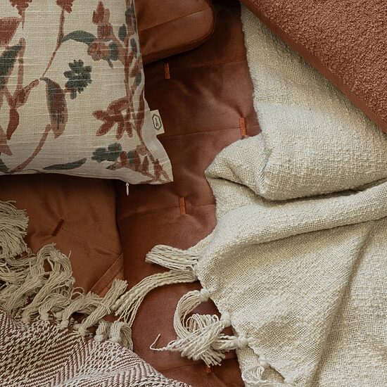 Indigo Road by Egypt Sherrod Olema Loose Weave Tasseled Linen Blend Midweight Throw
