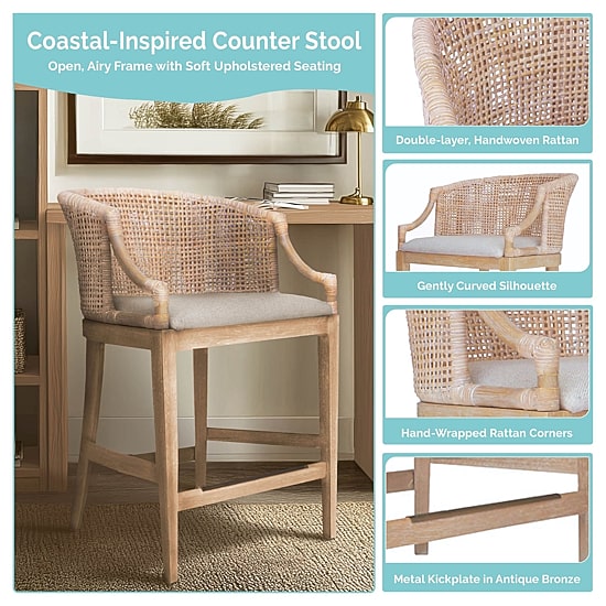 Playa Counter Height Upholstered Bar Stool