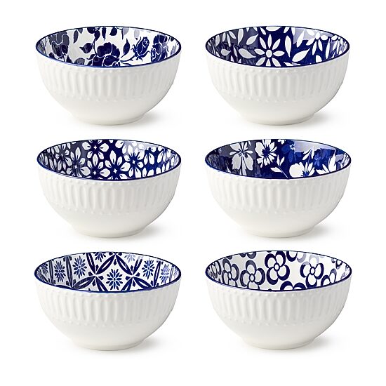 Certified International Madison 6-pc. Porcelain Ice Cream Bowl