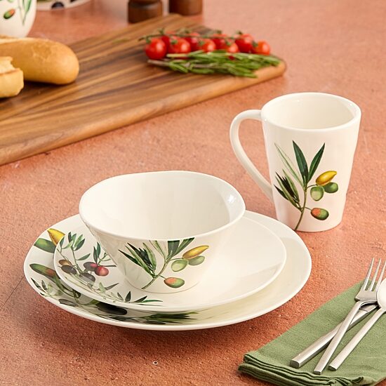 Certified International Oliva 4-pc. Stoneware Salad Plate