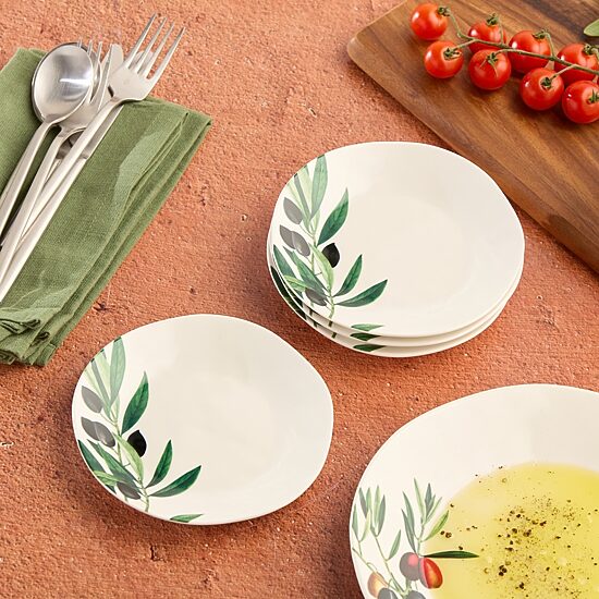 Certified International Oliva 4-pc. Stoneware Appetizer Plate
