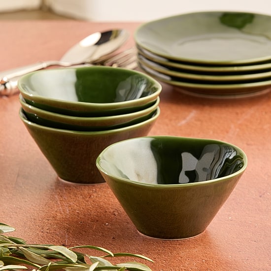 Certified International Verde 4-pc. Stoneware Ice Cream Bowl
