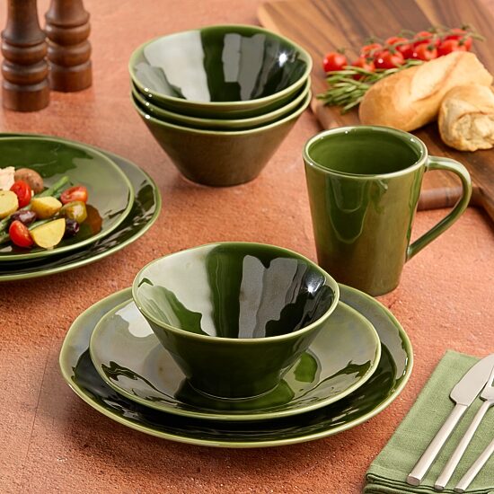 Certified International Verde 4-pc. Stoneware Ice Cream Bowl