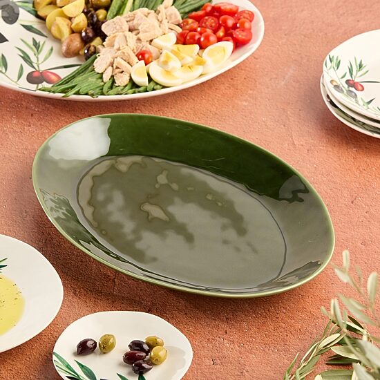 Certified International Verde Stoneware Serving Platter