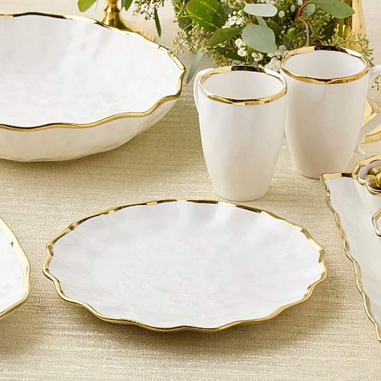Certified International Regency Gold 4-pc. Porcelain Dinner Plate