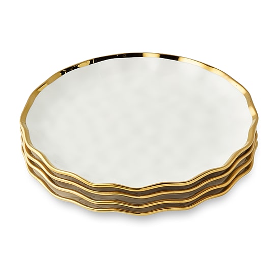 Certified International Regency Gold 4-pc. Porcelain Salad Plate