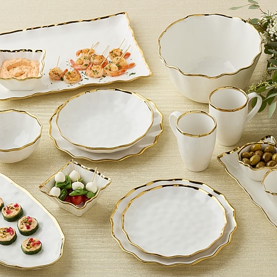Certified International Regency Gold 4-pc. Porcelain Soup Bowl