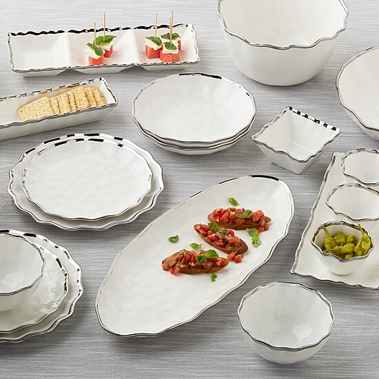 Certified International Regency Silver 4-pc. Porcelain Dinner Plate