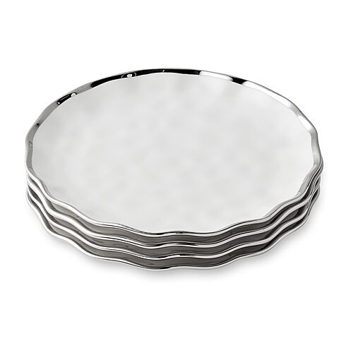Certified International Regency Gold 4-pc. Porcelain Salad Plate, One Size, Silver