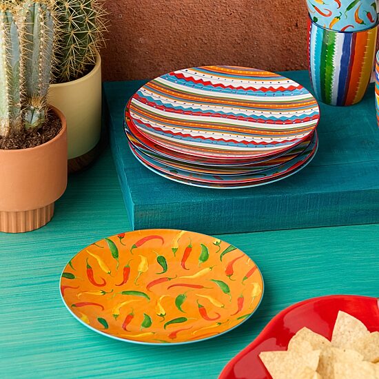 Certified International Caliente 6-pc. Porcelain Salad Plate