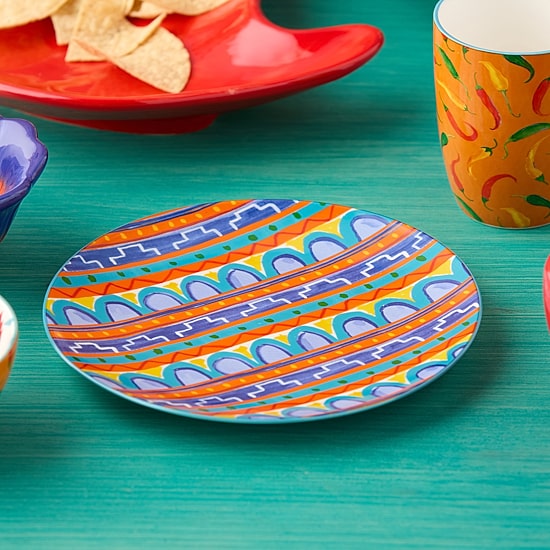 Certified International Caliente 6-pc. Porcelain Salad Plate