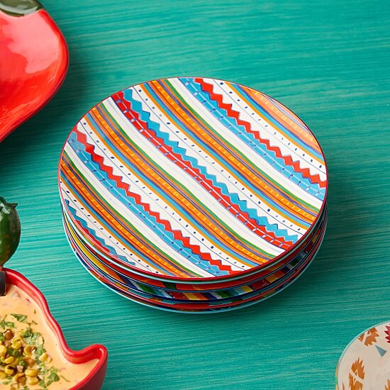Certified International Caliente 6-pc. Porcelain Salad Plate