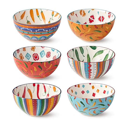 Certified International Caliente 6-pc. Porcelain Ice Cream Bowl