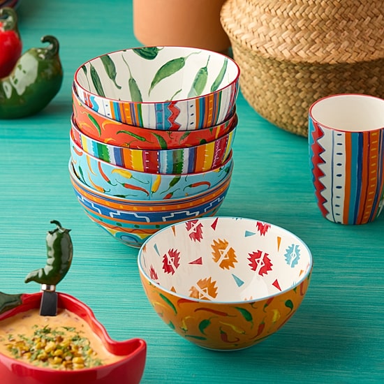 Certified International Caliente 6-pc. Porcelain Ice Cream Bowl