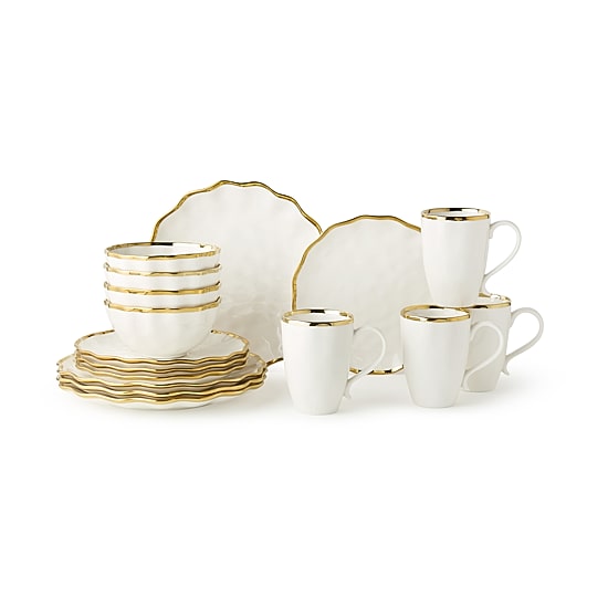 Certified International Regency Gold 16-pc. Porcelain Dinnerware Set