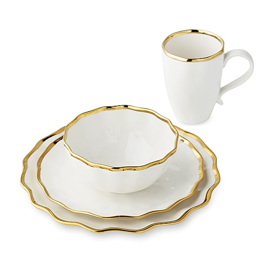Certified International Regency Gold 16-pc. Porcelain Dinnerware Set