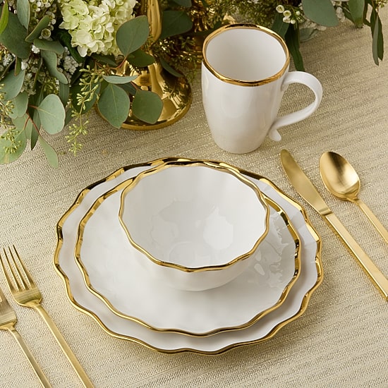 Certified International Regency Gold 16-pc. Porcelain Dinnerware Set