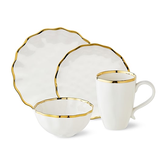 Certified International Regency Gold 16-pc. Porcelain Dinnerware Set