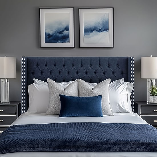 Madison Park Baldwin Queen Upholstered Tufted  Headboard