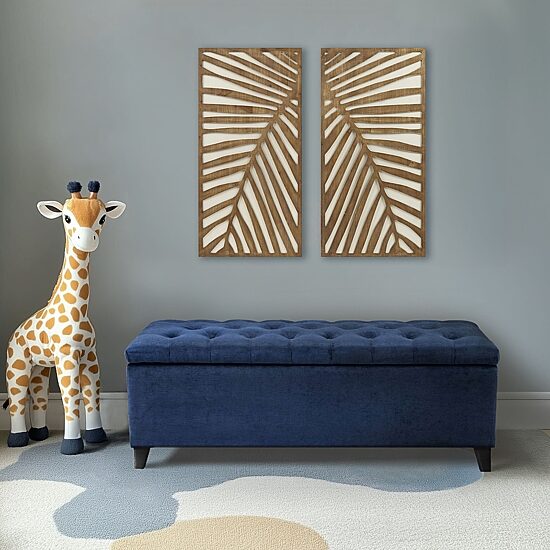 Madison Park Birch Palms Two-Tone Wood Panel 2-pc. Wall Art Set