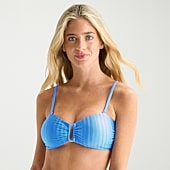 Mynah Womens Adjustable Straps Bandeau Bikini Swimsuit Top
