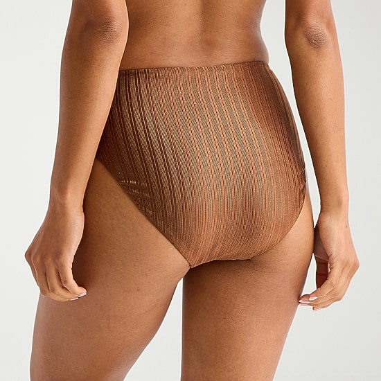 Mynah Womens Lined Moderate Coverage High Waist Bikini Swimsuit Bottom