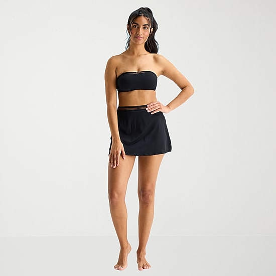Mynah Womens Adjustable Straps Bandeau Bikini Swimsuit Top