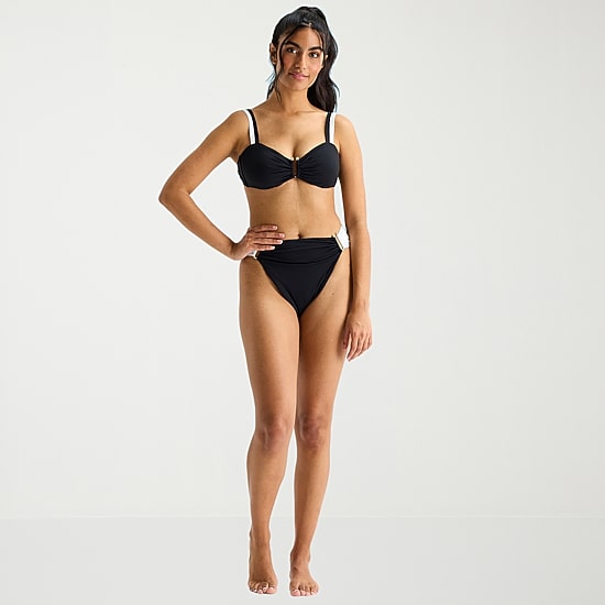 Mynah Womens Adjustable Straps Bandeau Bikini Swimsuit Top