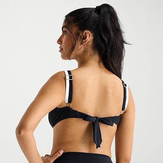 Mynah Womens Adjustable Straps Bandeau Bikini Swimsuit Top