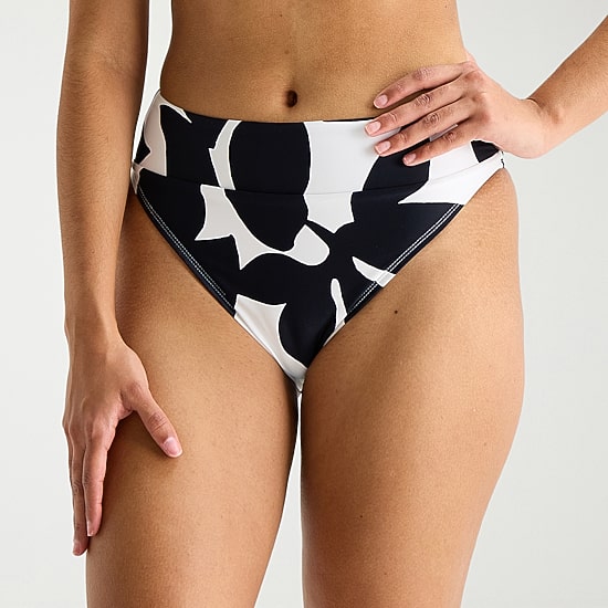 Mynah Womens Lined Floral Cheeky High Waist Bikini Swimsuit Bottom
