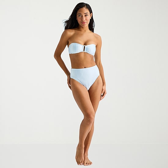 Mynah Womens Adjustable Straps Bandeau Bikini Swimsuit Top