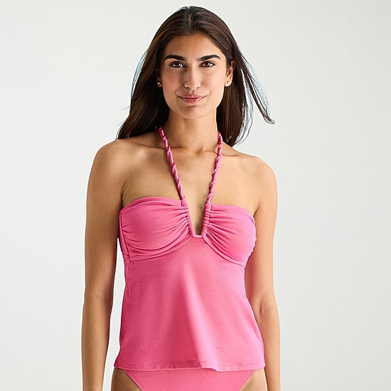 Mynah Womens LINED Tankini Swimsuit Top