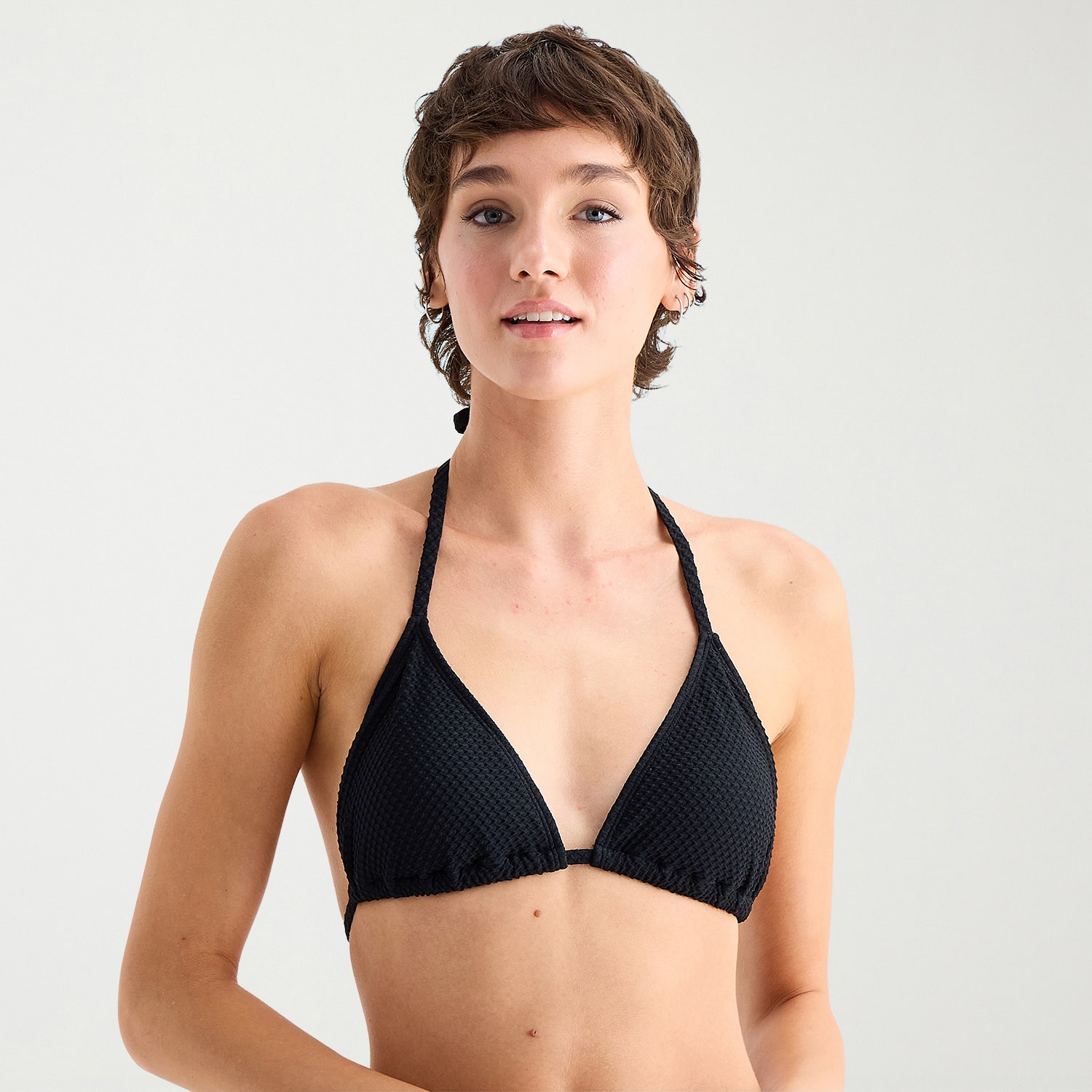 Arizona Adjustable Straps Juniors Triangle Bikini Swimsuit Top