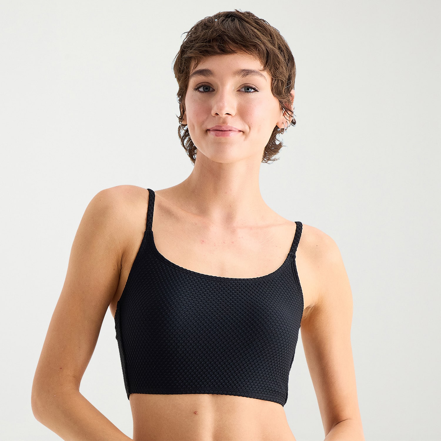 Arizona Womens Adjustable Straps Juniors Bralette Bikini Swimsuit Top