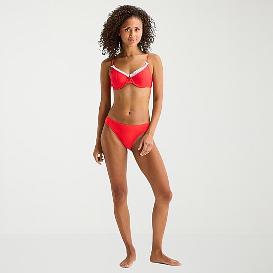 Arizona Womens Adjustable Straps Juniors Bralette Bikini Swimsuit Top