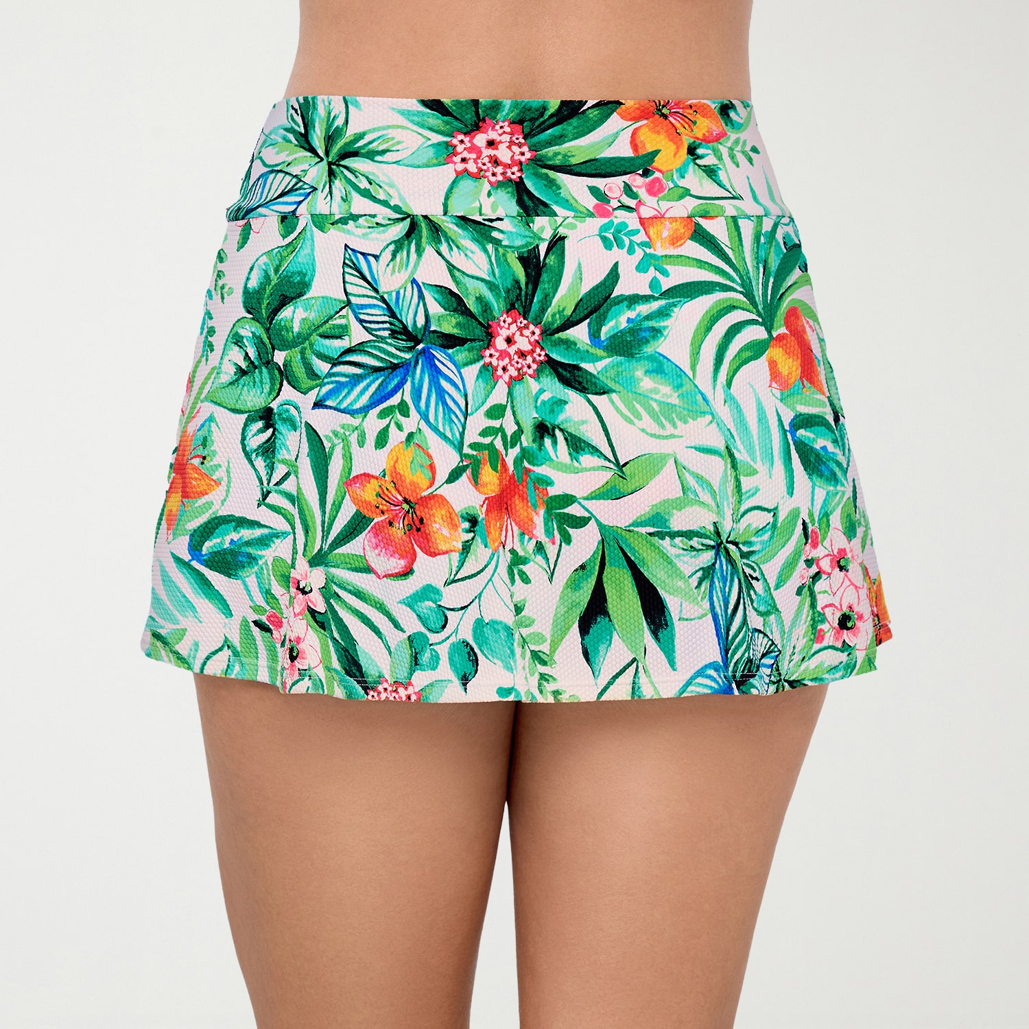 Liz Claiborne Womens Comfort Waistband Tropical Floral Swim Skirt