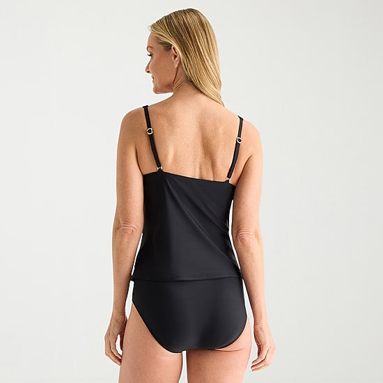 Liz Claiborne Womens Striped Tankini Swimsuit Top
