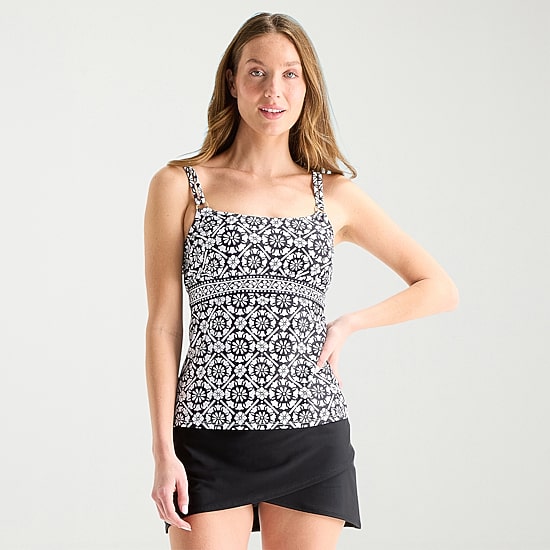 Liz Claiborne Womens Tankini Swimsuit Top