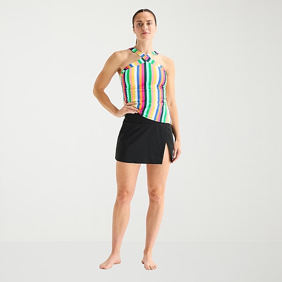 Liz Claiborne Womens Comfort Waistband Swim Skirt