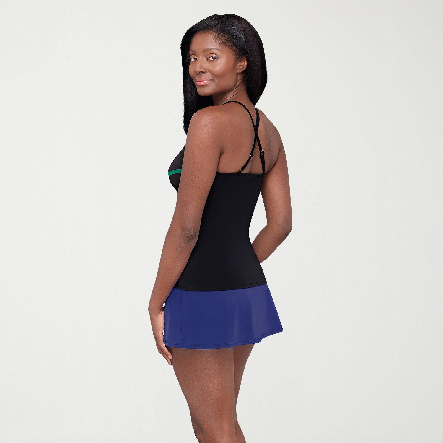 Sonnet Shores Womens Striped Tankini Swimsuit Top