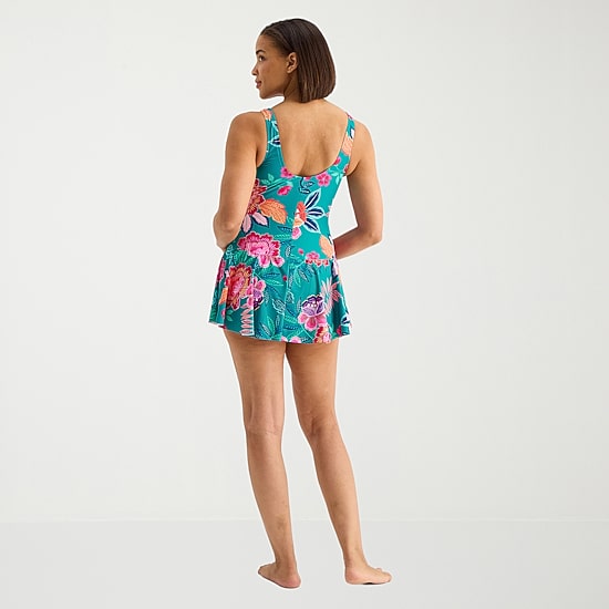 Sonnet Shores Womens Floral Swim Dress