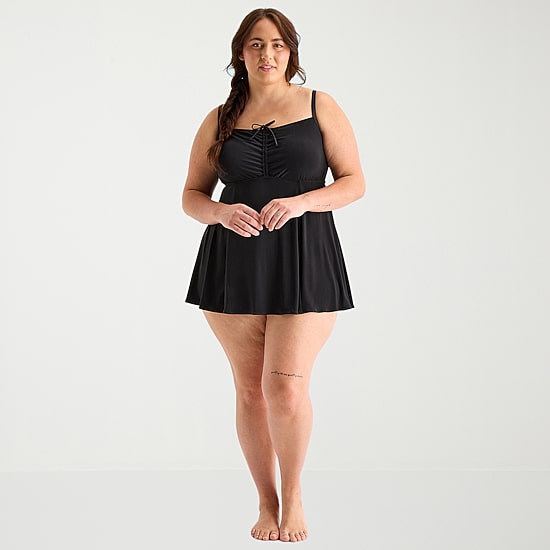 Sonnet Shores Womens Plus Swim Dress